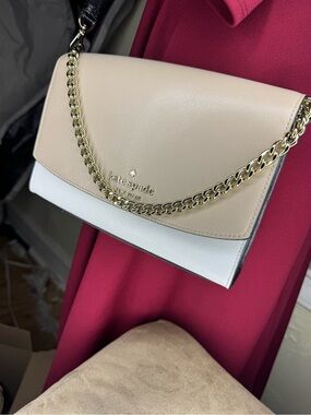 kate spade Two-Tone Cream & White Chain Crossbody